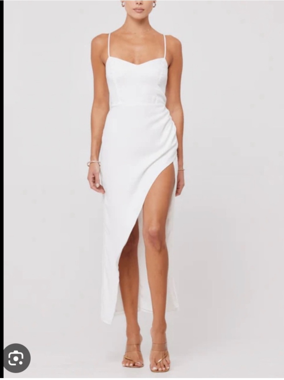 RESA Black Slip Dress with Thigh High Slit